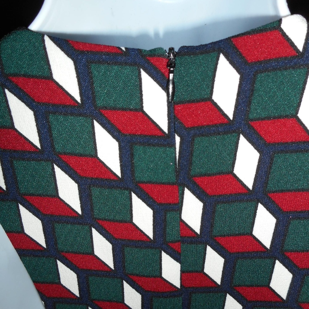 NWT Esley Modcloth retro geometric print dress POCKETS!!, M - Picture 4 of 6